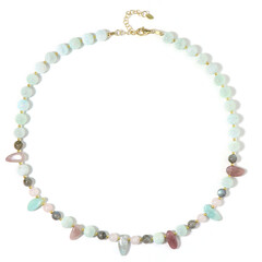 Collar en plata con Cuarzo rosa (Riya)