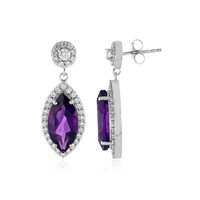 Pendientes en plata con Amatista de Siberia