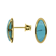 Pendientes en plata con Turquesa