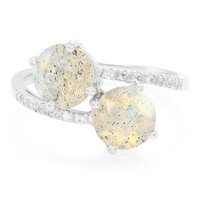 Anillo en plata con Espectrolita
