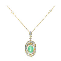 Collar en oro con Esmeralda de Zambia AAA (CIRARI)