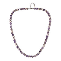 Collar en plata con Amatista Chevron