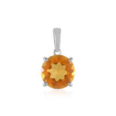 Colgante en plata con Cuarzo místico naranja