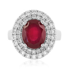 Anillo en plata con Rubí de Madagascar