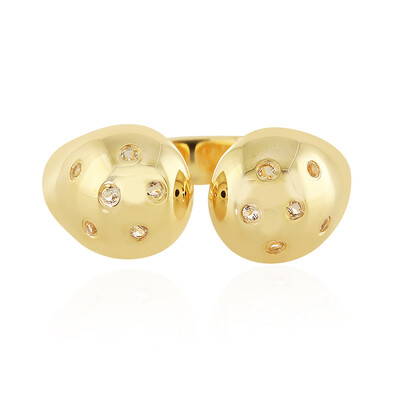 Anillo en plata con Topacio blanco