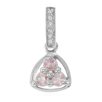 Colgante en plata con Zafiro de Ceilán rosa