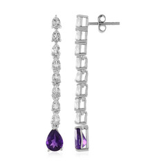 Pendientes en plata con Amatista de Zambia