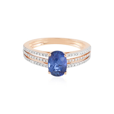 Anillo en oro con Zafiro de Ceilán