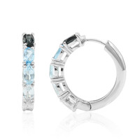 Pendientes en plata con Topacio azul de Londres