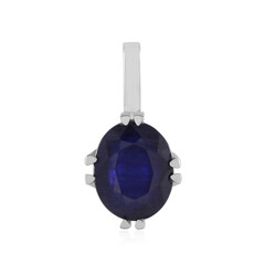 Colgante en oro con Zafiro azul de Madagascar