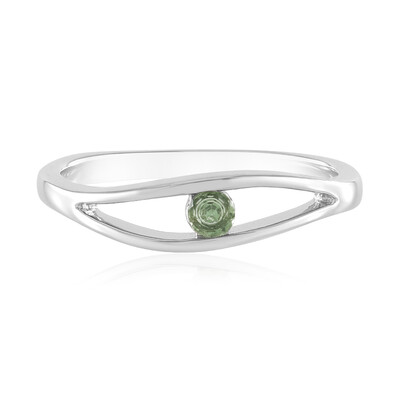 Anillo en plata con Apatita Cromada