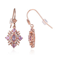 Pendientes en plata con Amatista Rosa de Francia