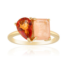 Anillo en plata con Cuarzo místico naranja