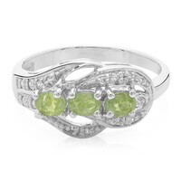 Anillo en plata con Turmalina cuprífera