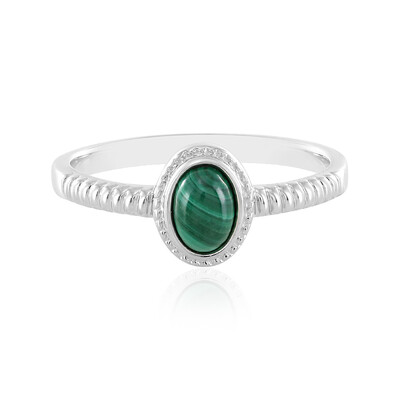 Anillo en plata con Malaquita
