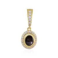 Colgante en plata con Zafiro estrella negra