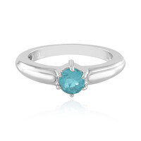Anillo en plata con Apatita azul