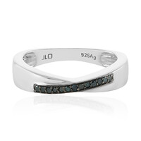 Anillo en plata con Diamante azul