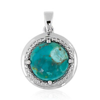 Colgante en plata con Turquesa azul del Mohave Kingman