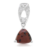 Colgante en plata con Obsidiana caoba