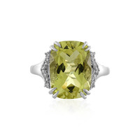 Anillo en plata con Quarzo limón