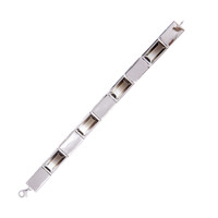 Brazalete en plata con Cuarzo multicolor