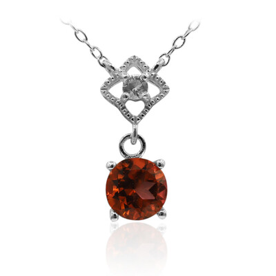Collar en plata con Topacio mandarina