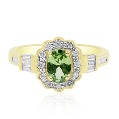 Anillo en oro con Tsavorita