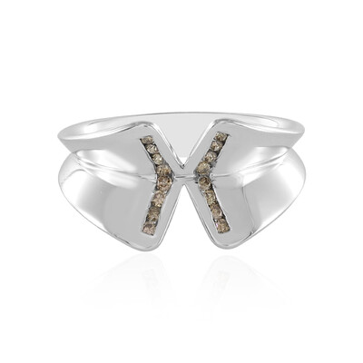 Anillo en plata con Diamante champán I2 (de Melo)