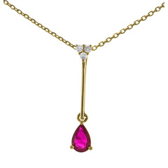 Collar en oro con Rubí de Mozambique AAA (CIRARI)