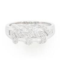Anillo en plata con Topacio blanco