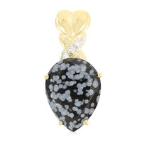Colgante en plata con Obsidiana Copo de Nieve