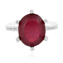 Anillo en plata con Rubí de Madagascar