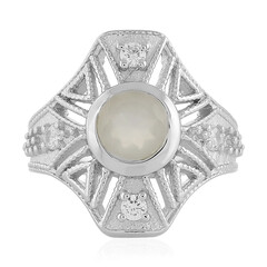 Anillo en plata con Piedra de Luna blanca