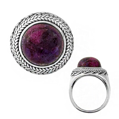 Anillo en plata con Turquesa púrpura del Mohave Kingman