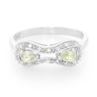 Anillo en plata con Turmalina cuprífera