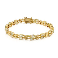 Brazalete en plata con Amatista verde