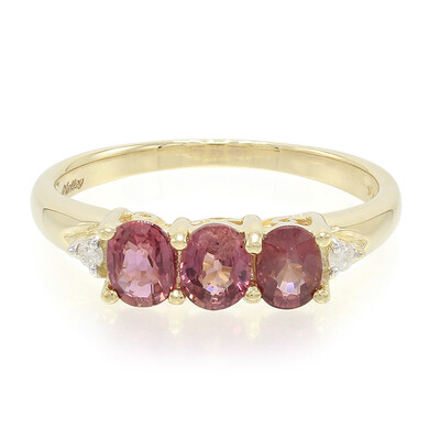 Anillo en oro con Zafiro Padparascha no calentado