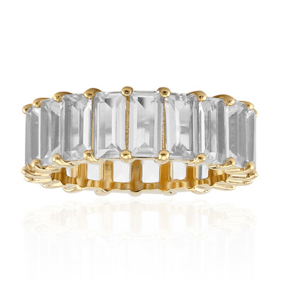 Anillo en plata con Topacio blanco
