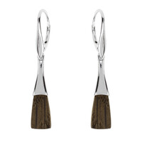 Pendientes en plata con Roble palustre