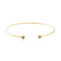 Brazalete en plata con Diamante azul VS1