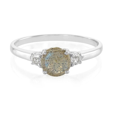 Anillo en plata con Espectrolita