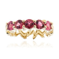 Anillo en oro con Rubelita de Brasil AAA (de Melo)