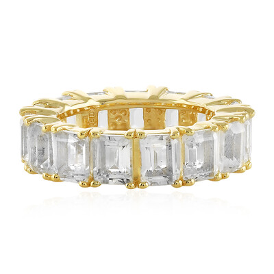 Anillo en plata con Topacio blanco