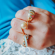 Anillo en oro con Perla Freshwater dorada (CIRARI)