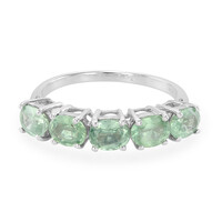 Anillo en plata con Cianita menta