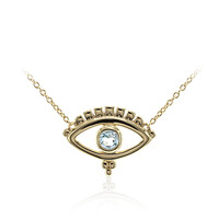Collar en plata con Topacio azul cielo