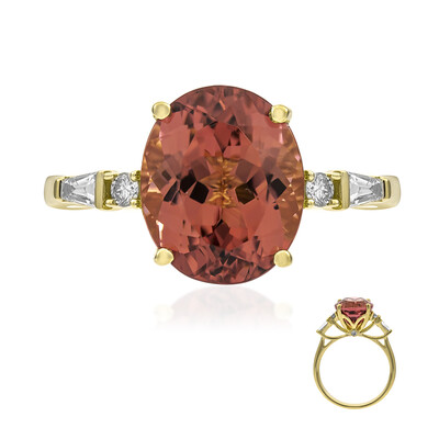 Anillo en oro con Turmalina neón del Congo (CIRARI)
