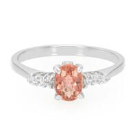 Anillo en plata con Turmalina cuprífera rosa