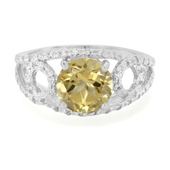 Anillo en plata con Cuarzo champán